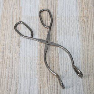 VTG VAUGHAN SMALL KITCHEN TONGS ANGLED SCISSOR STYLE GRIPPERS USA 7 3/4"